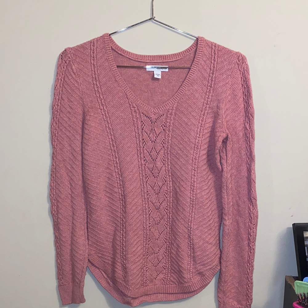 Sonoma Women's V-Neck Sweater in Soft Pink